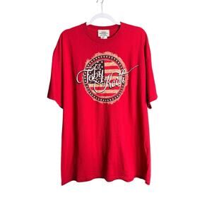 Toby Keith Mens Americana Patriotic Country T-Shirt I Love This Bar Red Tee 2XL
